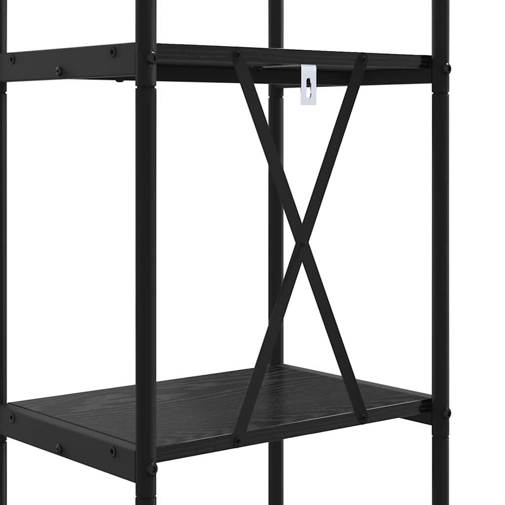 Bokhylle Svart Eik 40 x 30 x 146 cm Konstruert tre
