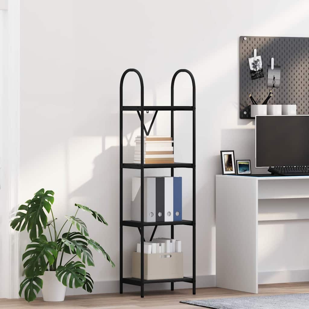 Bokhylle Svart Eik 40 x 30 x 146 cm Konstruert tre