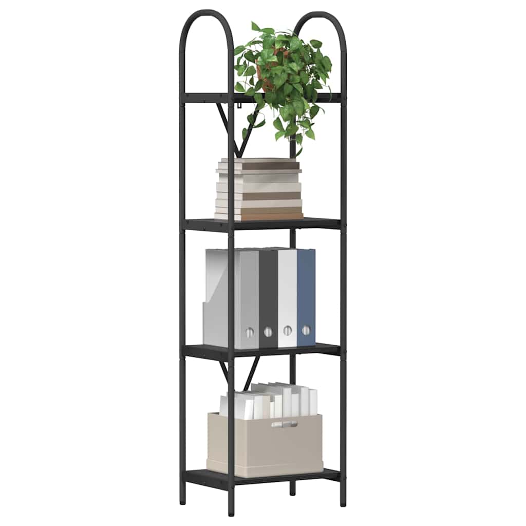 Bokhylle Svart Eik 40 x 30 x 146 cm Konstruert tre