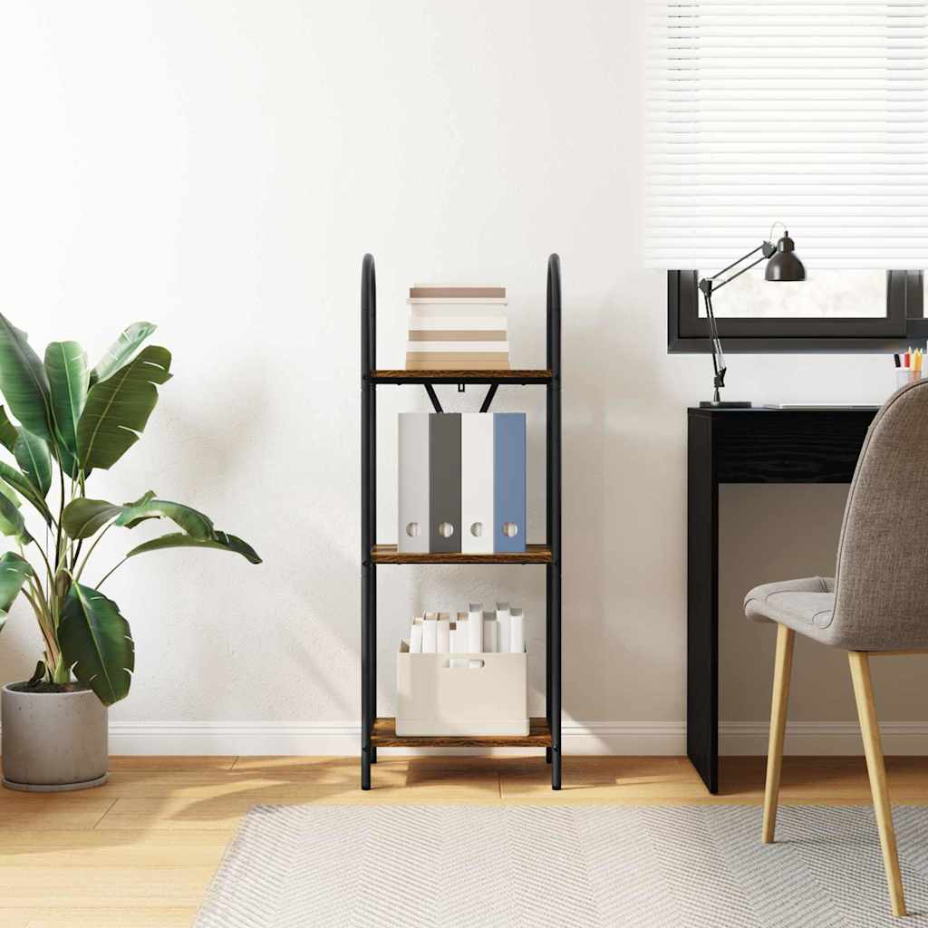 Bokhylle Røkt eik 40 x 30 x 109 cm Konstruert tre