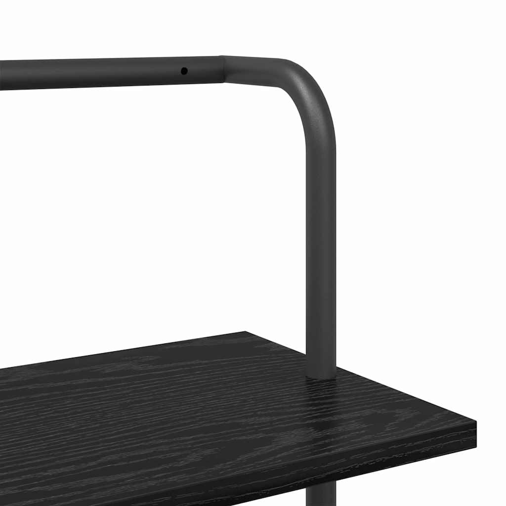 Bokhylle Svart Eik 60 x 24 x 168 cm Konstruert tre