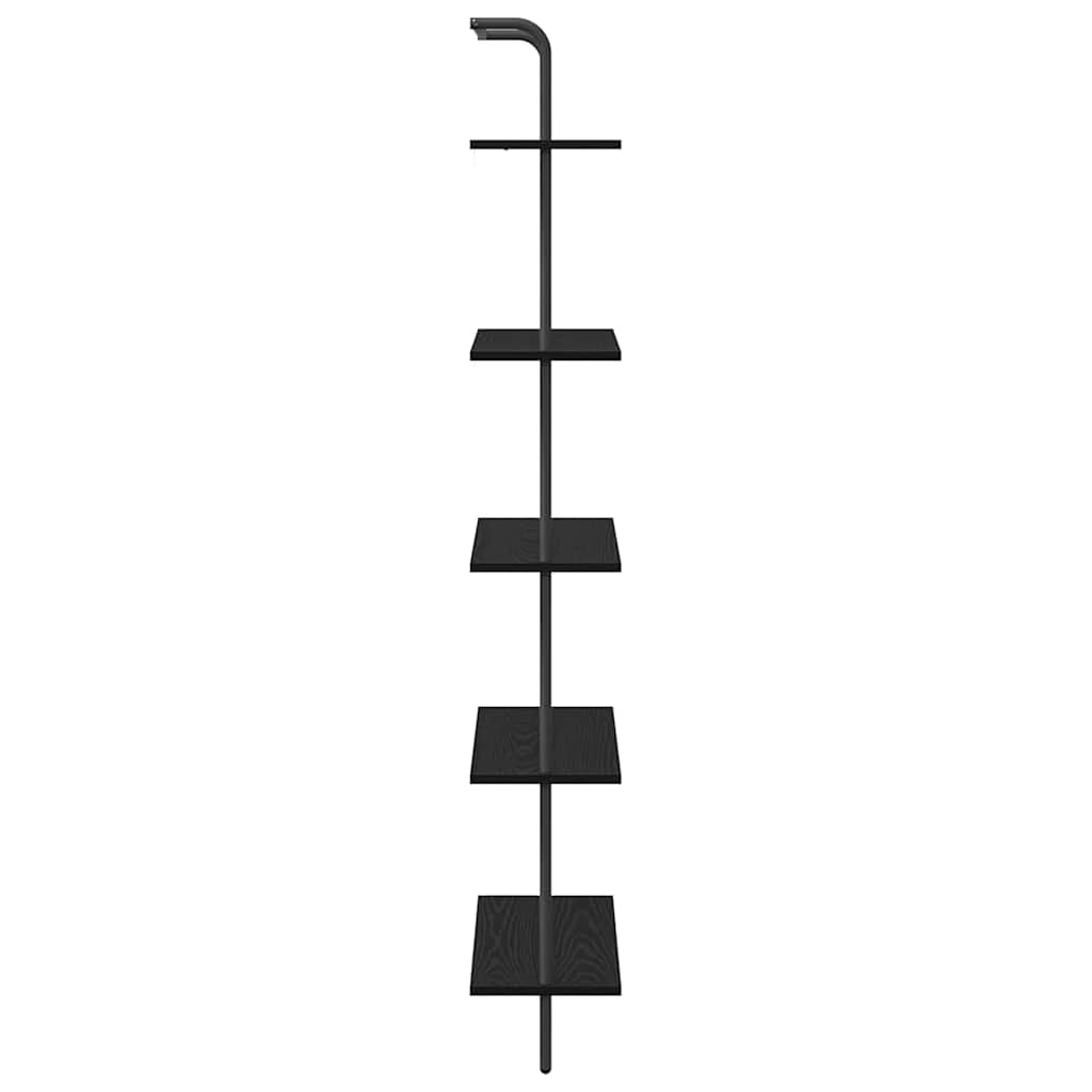 Bokhylle Svart Eik 60 x 24 x 168 cm Konstruert tre