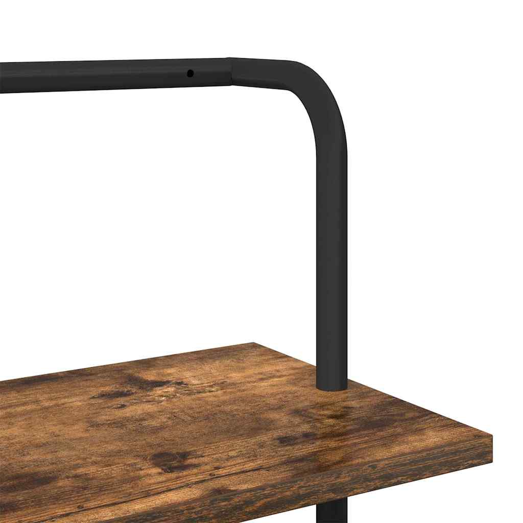 Bokhylle Røkt eik 60 x 24 x 203 cm Konstruert tre