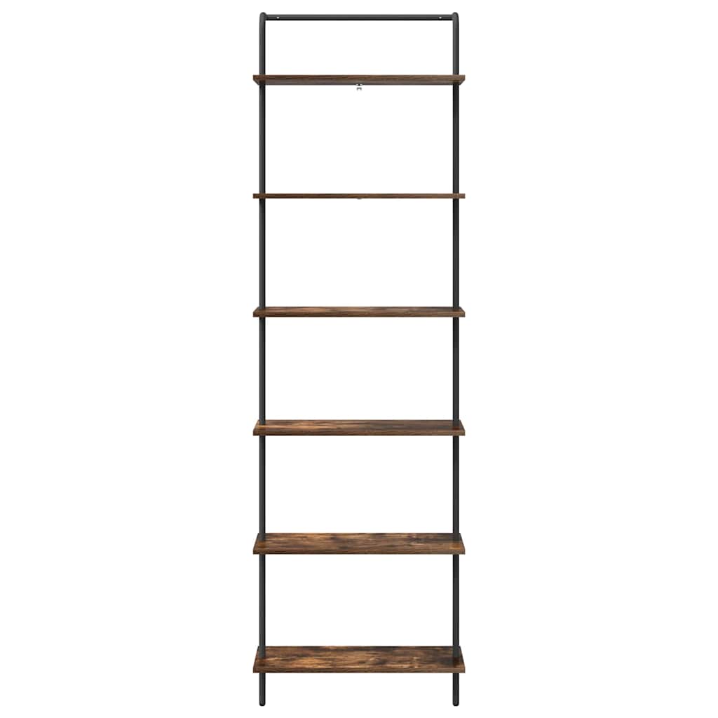 Bokhylle Røkt eik 60 x 24 x 203 cm Konstruert tre