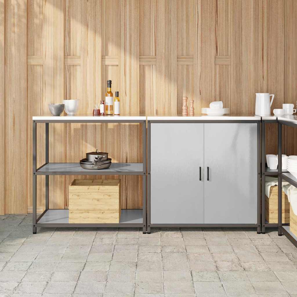 Kjøkkenoppbevaringssett HATTEM 2 pcs Sølv Rustfritt stål