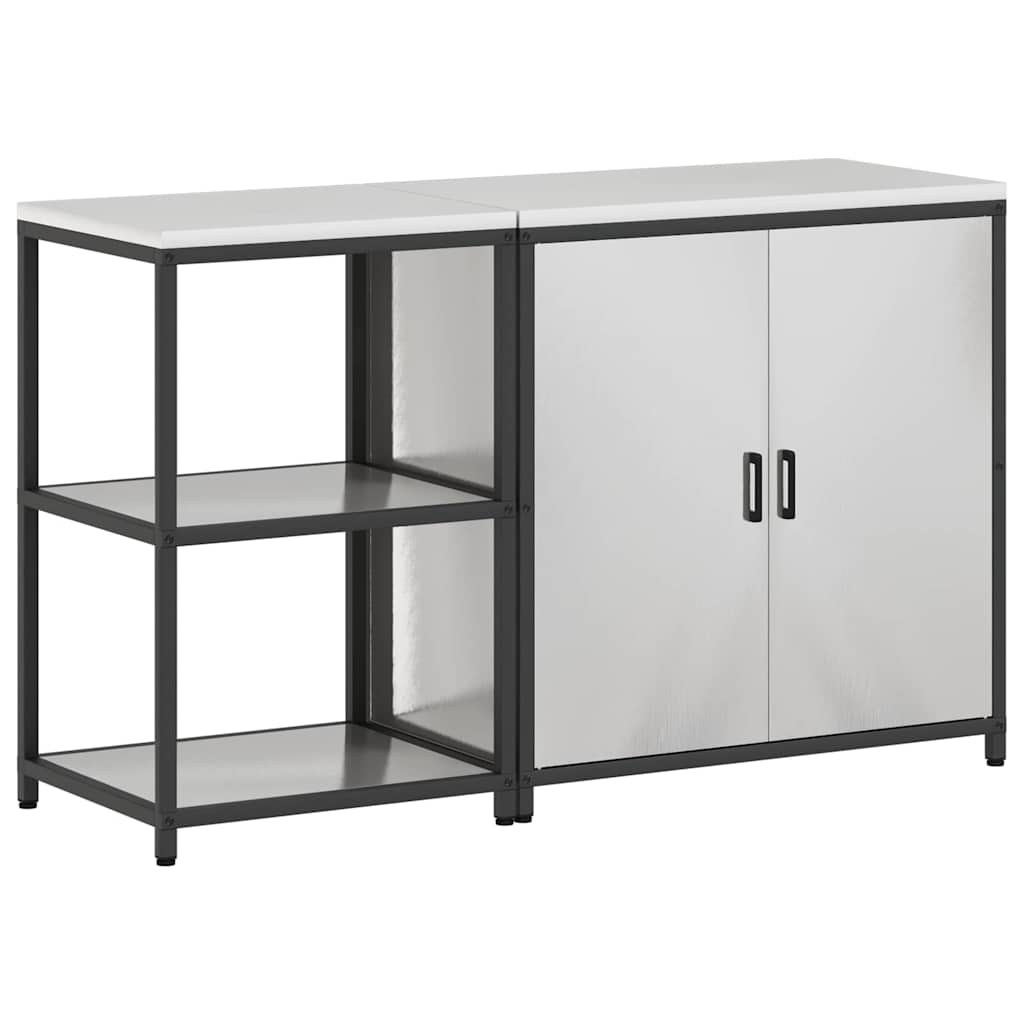 Kjøkkenoppbevaringssett HATTEM 2 pcs Sølv Rustfritt stål