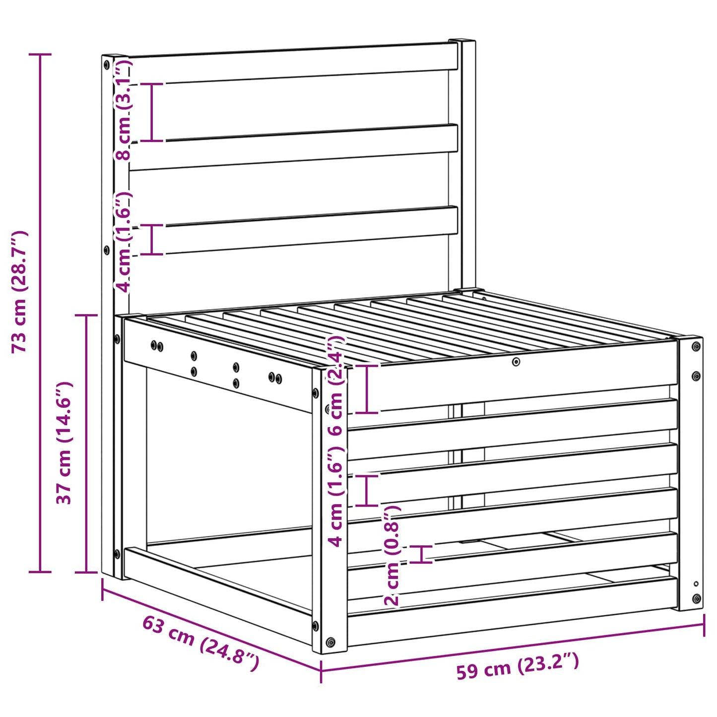 Sofasett Solid akasietre