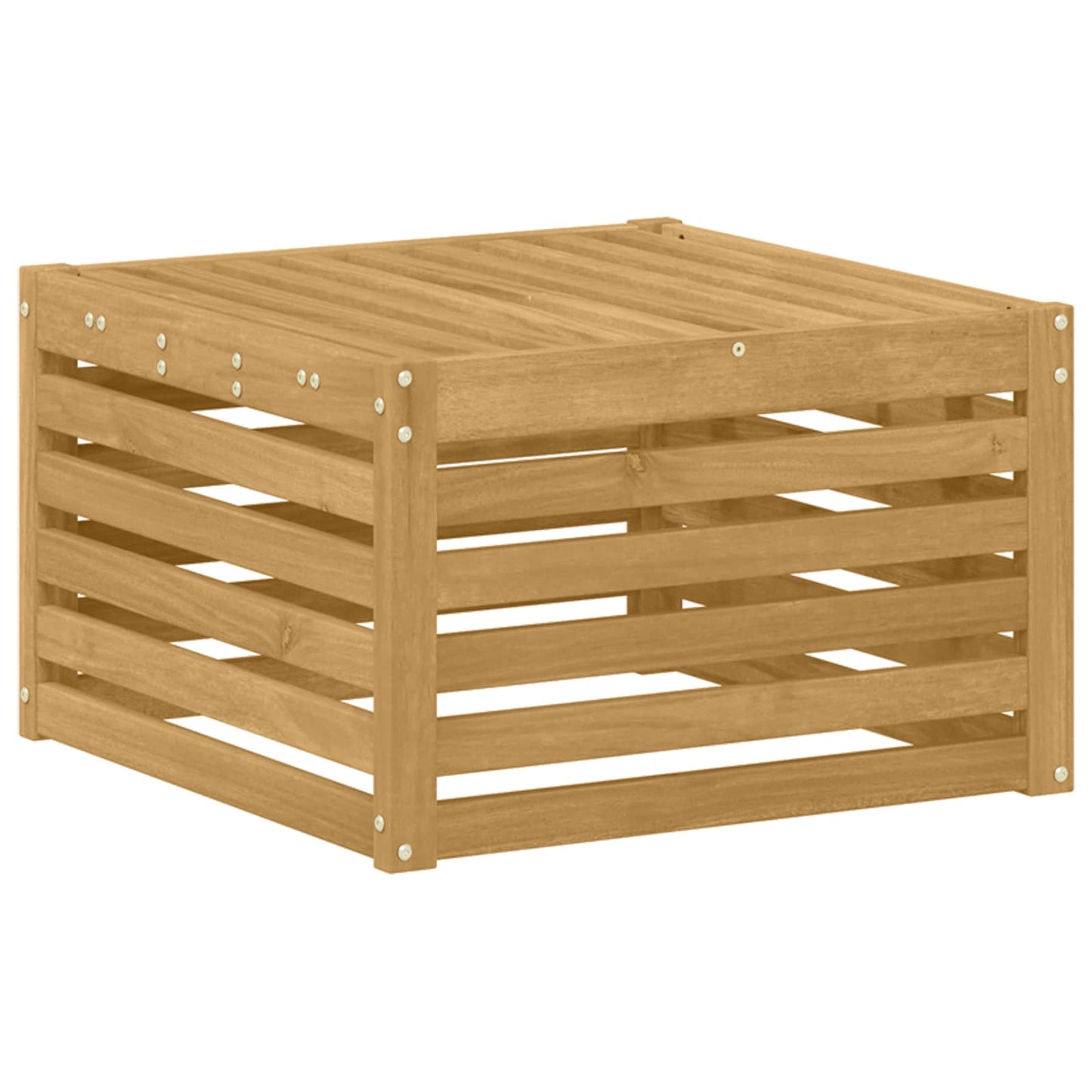 Utendørs sofa-sett 6 pcs Hvit 59 x 59 x 37 cm Solid akasietre