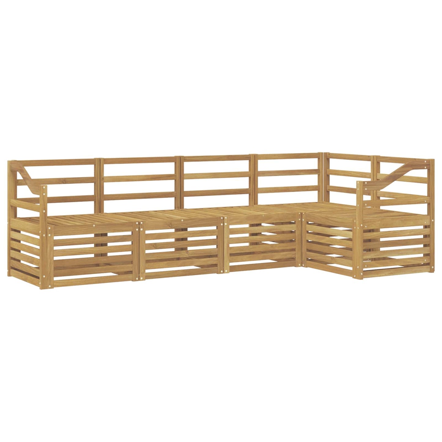 Utendørs sofa-sett 5 pcs Hvit 245 x 126,5 x 73 cm