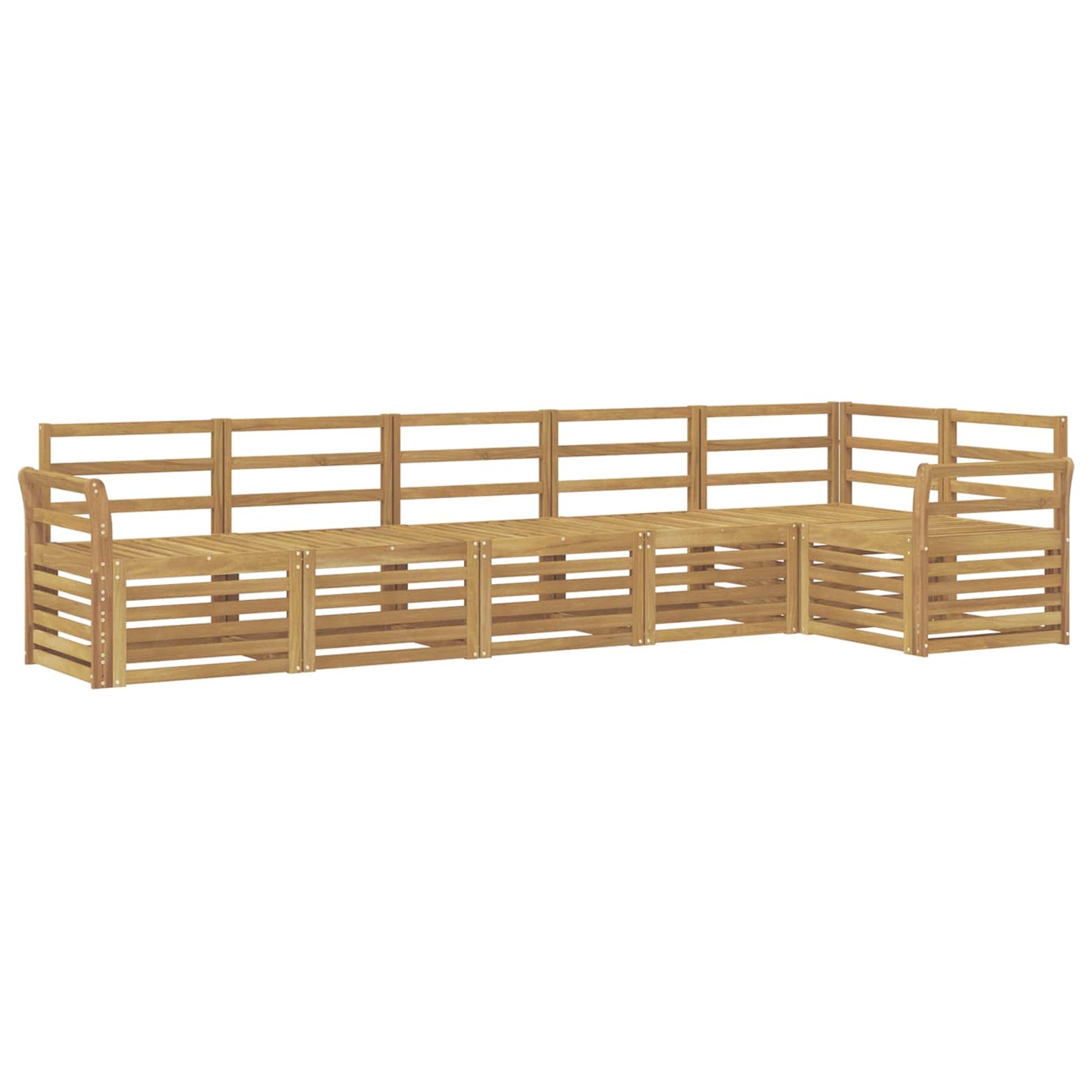 Utendørs sofa-sett 6 pcs Hvit 308 x 130,5 x 73 cm