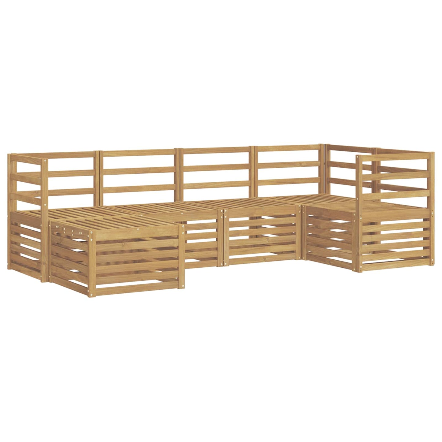 Utendørs sofa-sett 6 pcs Hvit Polyester