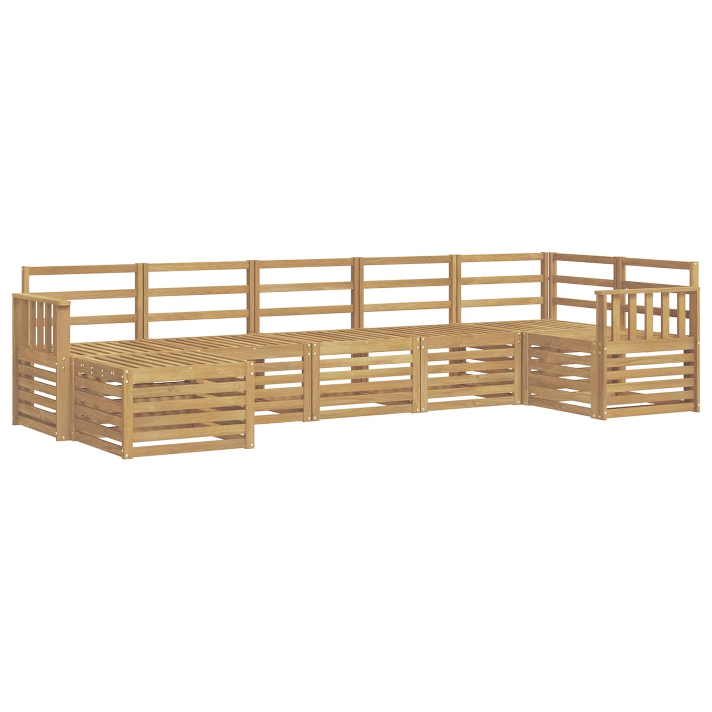 Utendørs sofa-sett 7 pcs Hvit