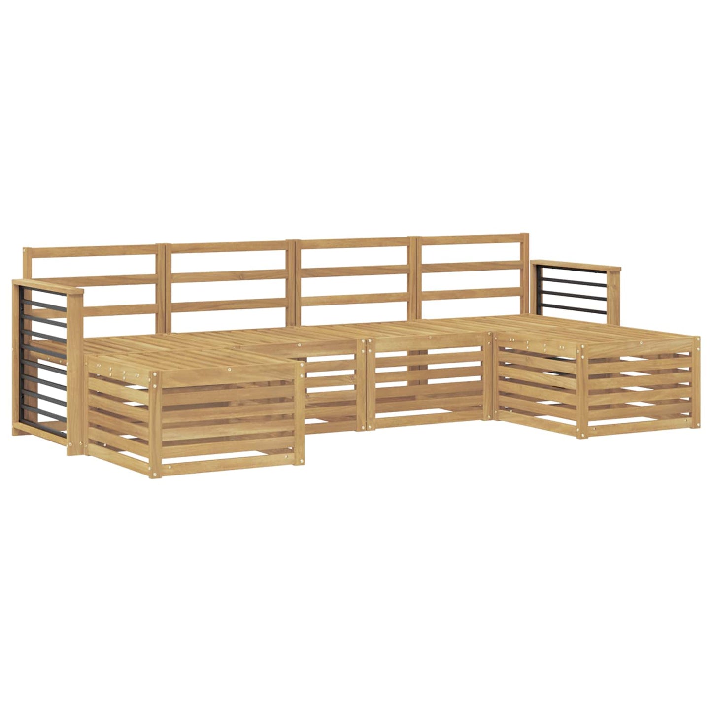 Sofasett 6 pcs Hvit Solid akasietre