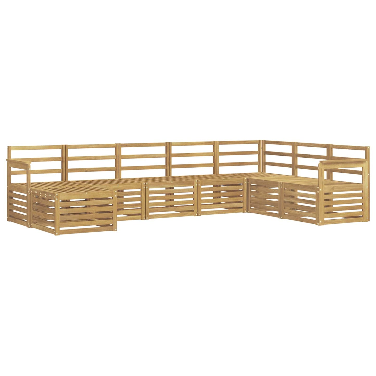 Utendørs sofa-sett 8 pcs Hvit 306 x 187,5 x 73 cm