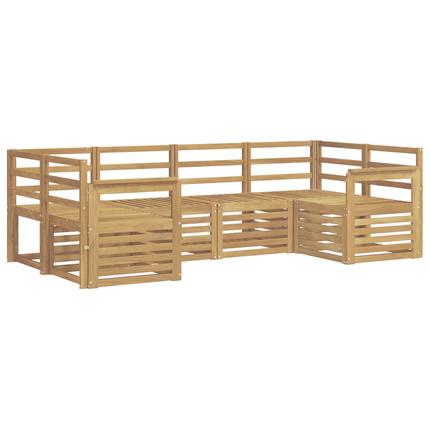 Utendørs sofa-sett 6 pcs Hvit 245 x 128,5 x 73 cm