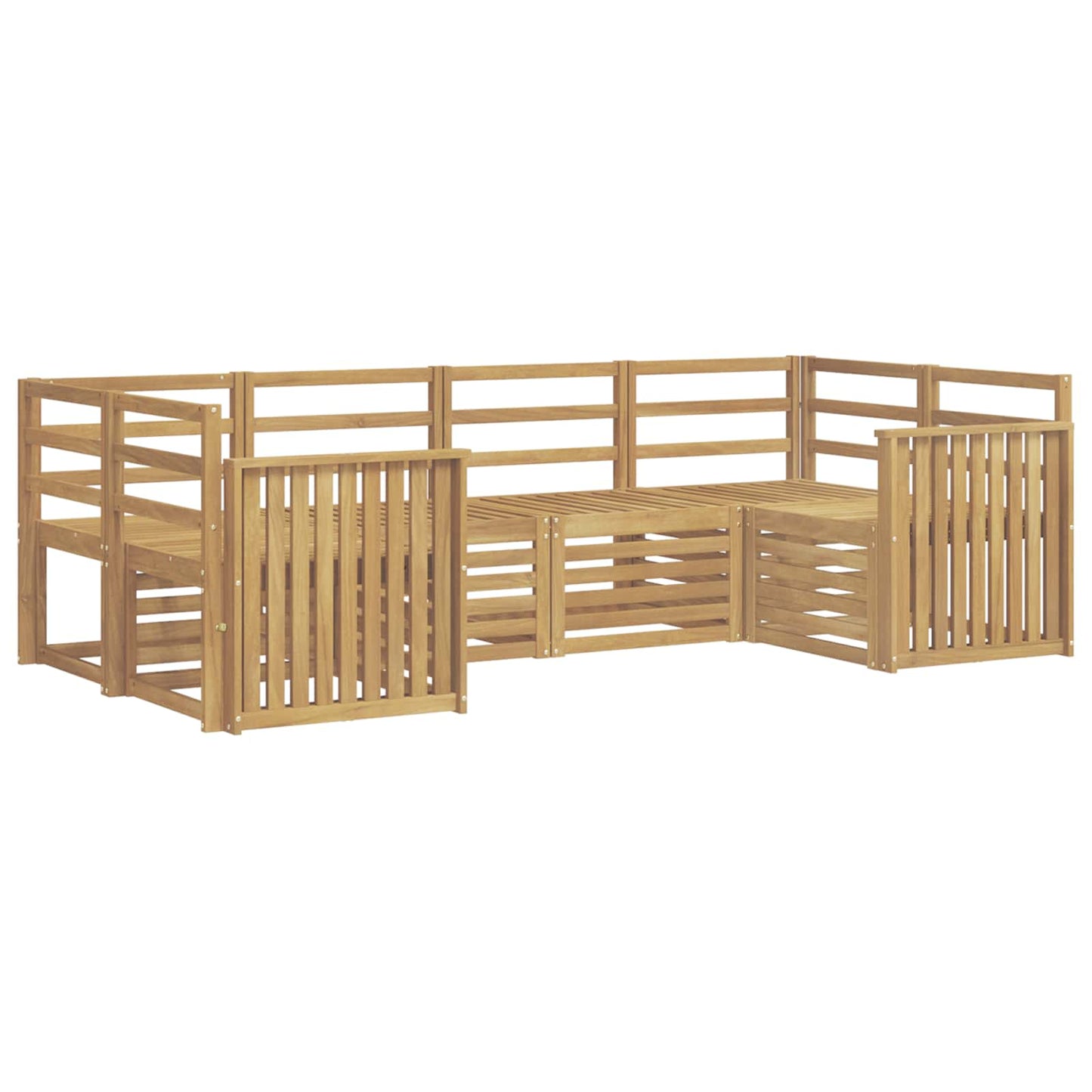 Utendørs sofa-sett 6 pcs Hvit 245 x 128,5 x 73 cm