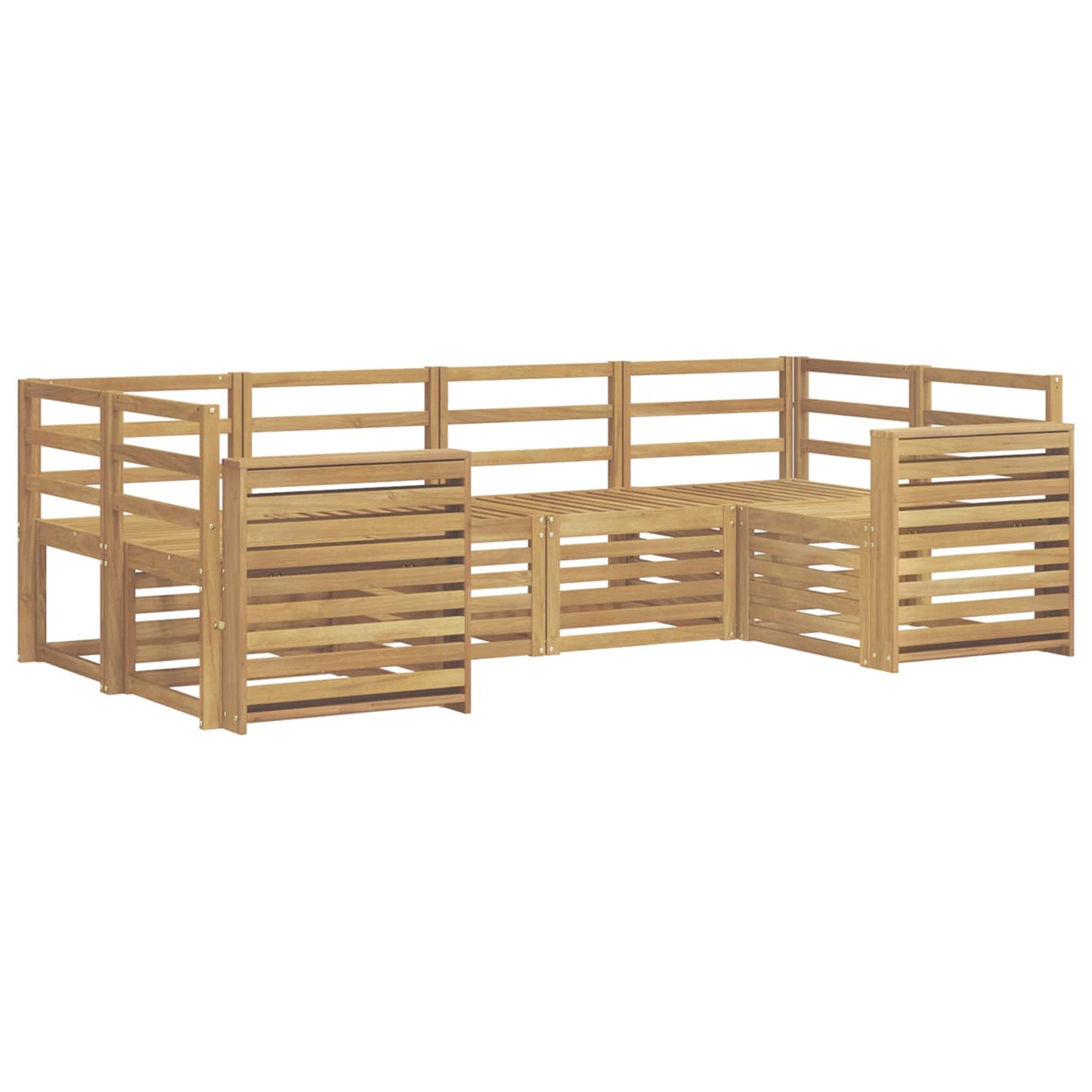 Utendørs sofa-sett 6 pcs Hvit 245 x 132,5 x 73 cm