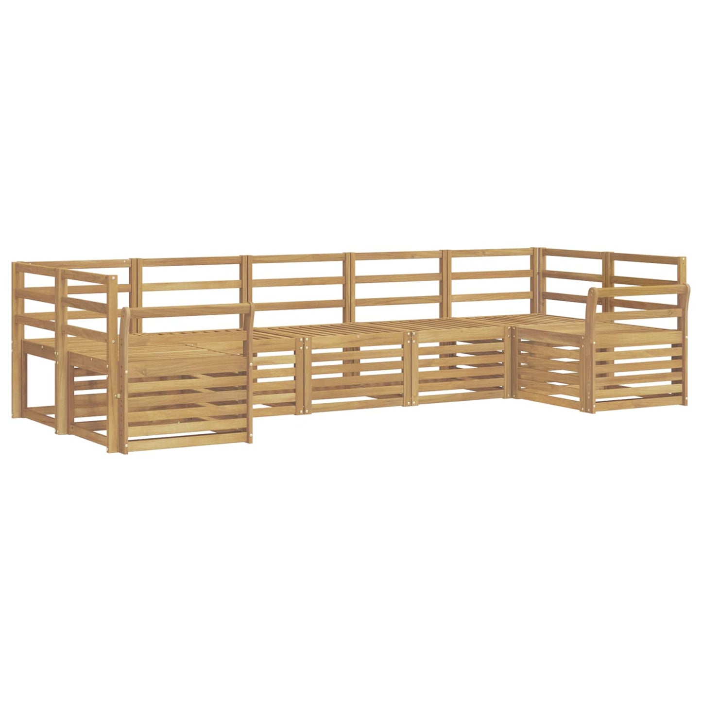 Utendørs sofa-sett 7 pcs Hvit 304 x 130,5 x 73 cm