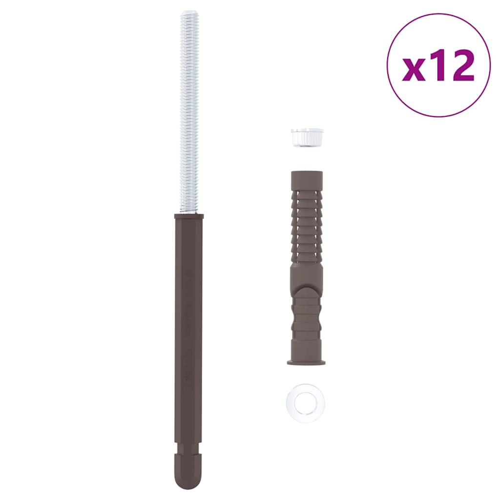 Flytende hyllebraketter 12 pcs Beige Ø10 x 170 mm Stål