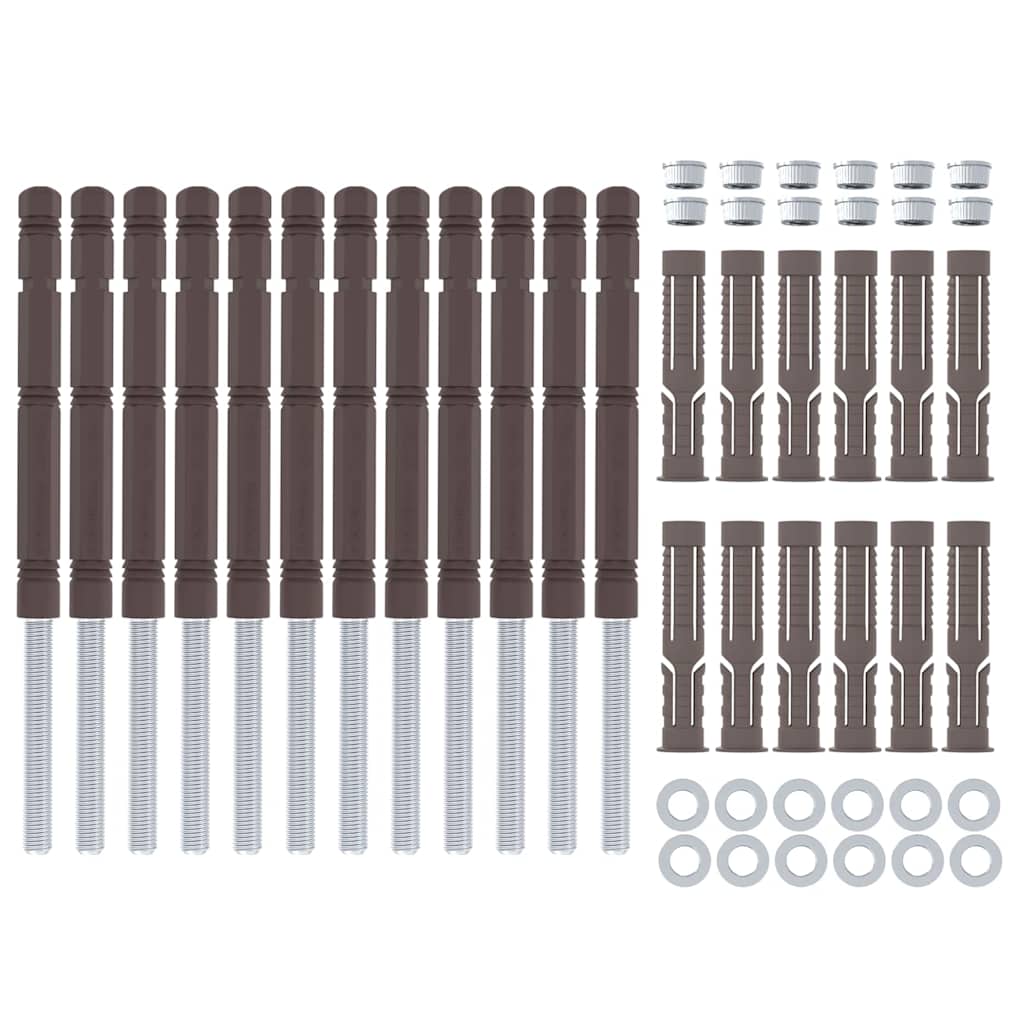 Flytende hyllebraketter 12 pcs Beige Ø14 x 210 mm Stål