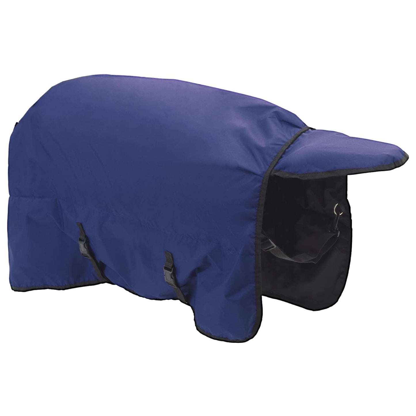 Hestepledd Mørk Grønn og Svart 155 cm Polyester