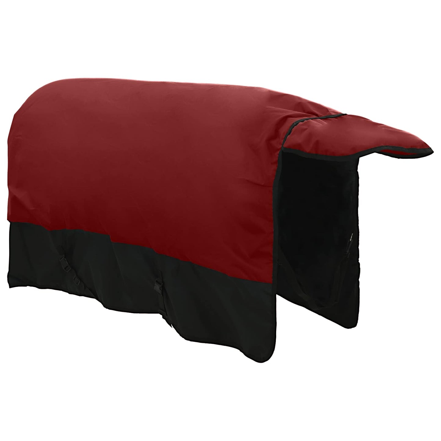 Hestepledd Mørk Grønn og Svart 155 cm Polyester