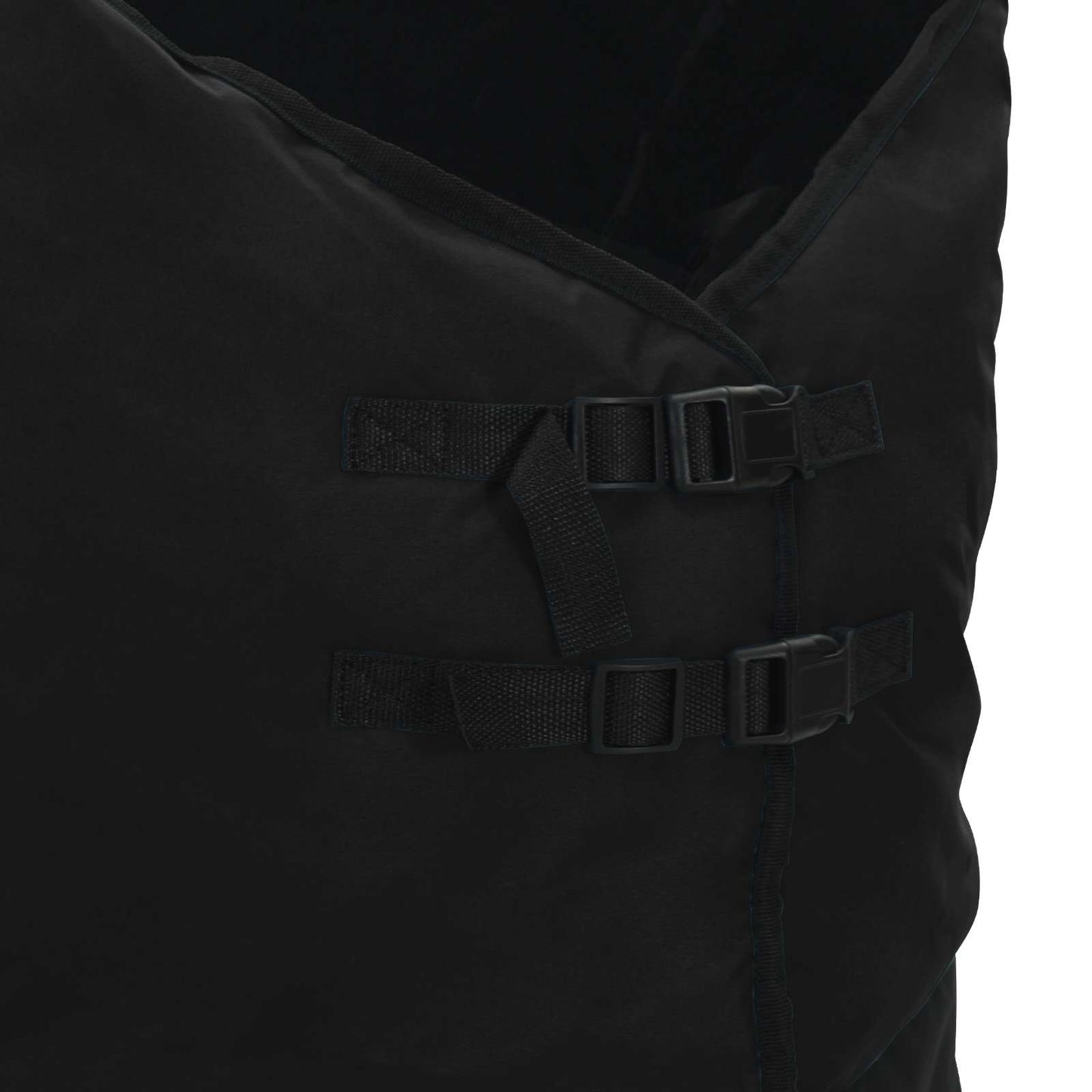 Hestepledd Mørk Grønn og Svart 165 cm Polyester
