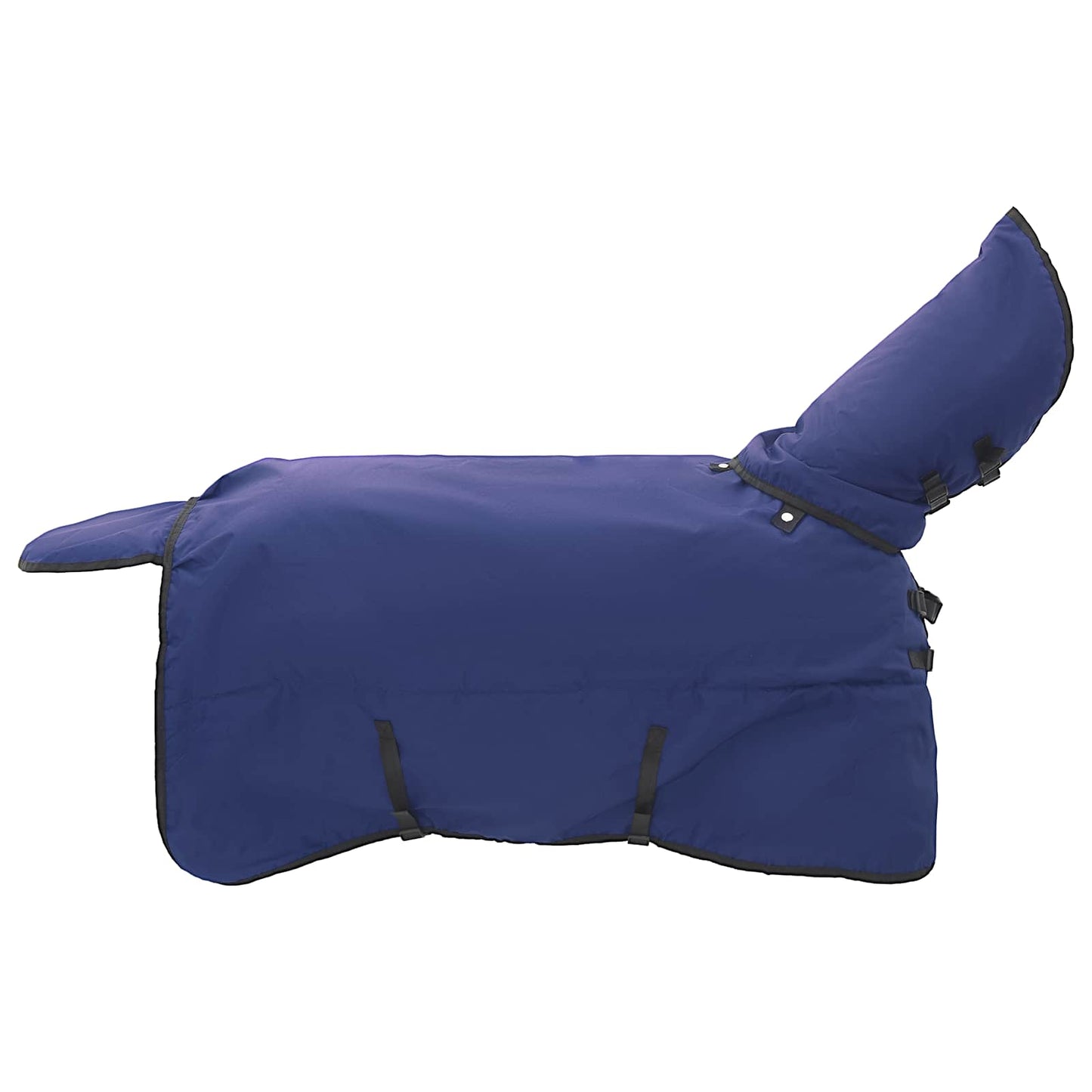Hestepledd Mørk Grønn og Svart 125 cm Polyester