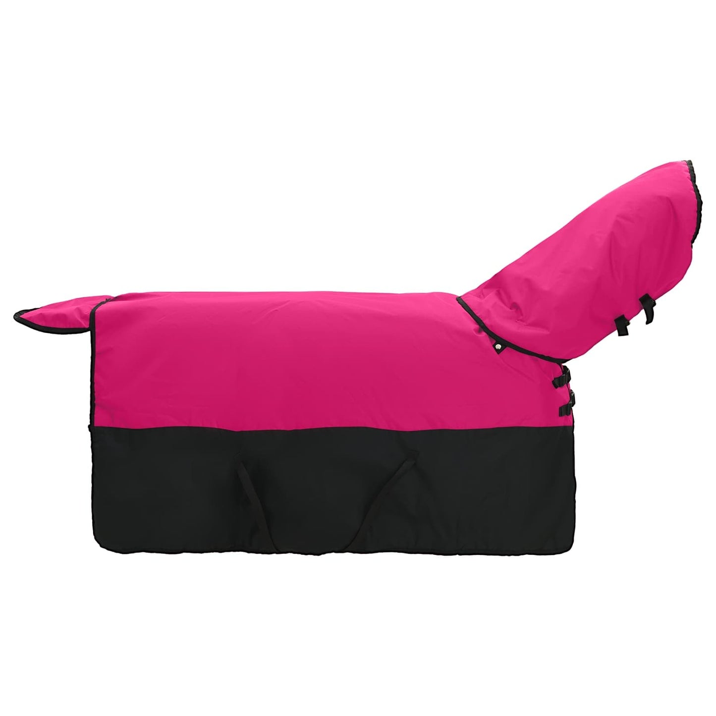 Hestepledd Rosa og svart 105 cm Polyester