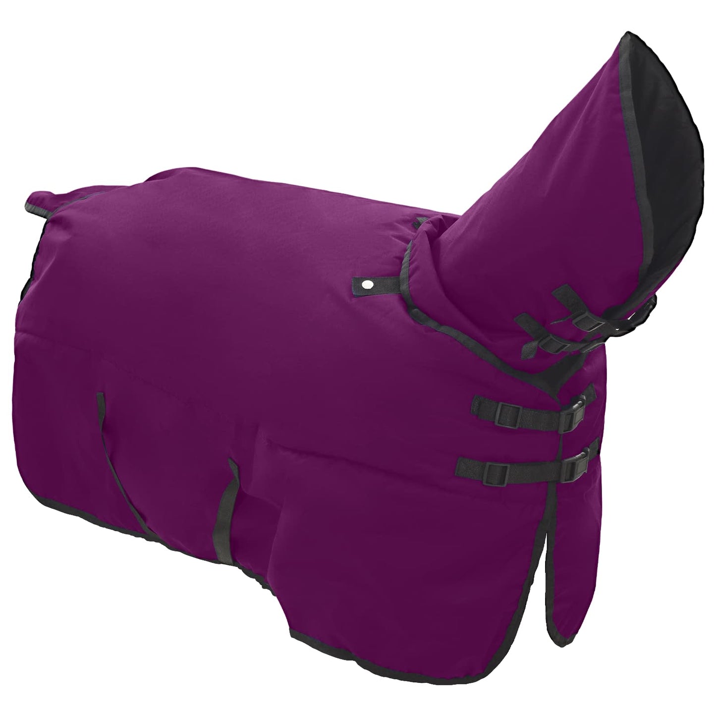 Hestepledd Mørk Grønn og Svart 95 cm Polyester