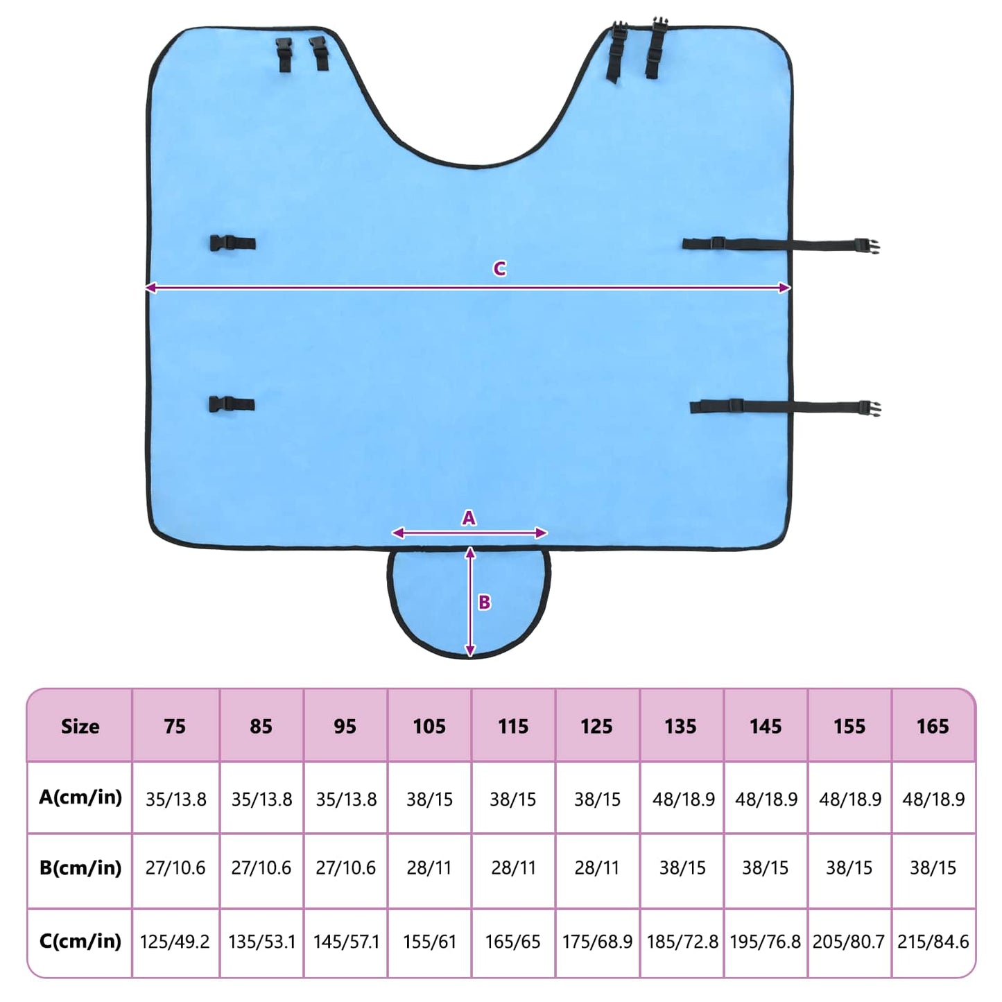 Hestepledd Full aqua 85 cm Polyester