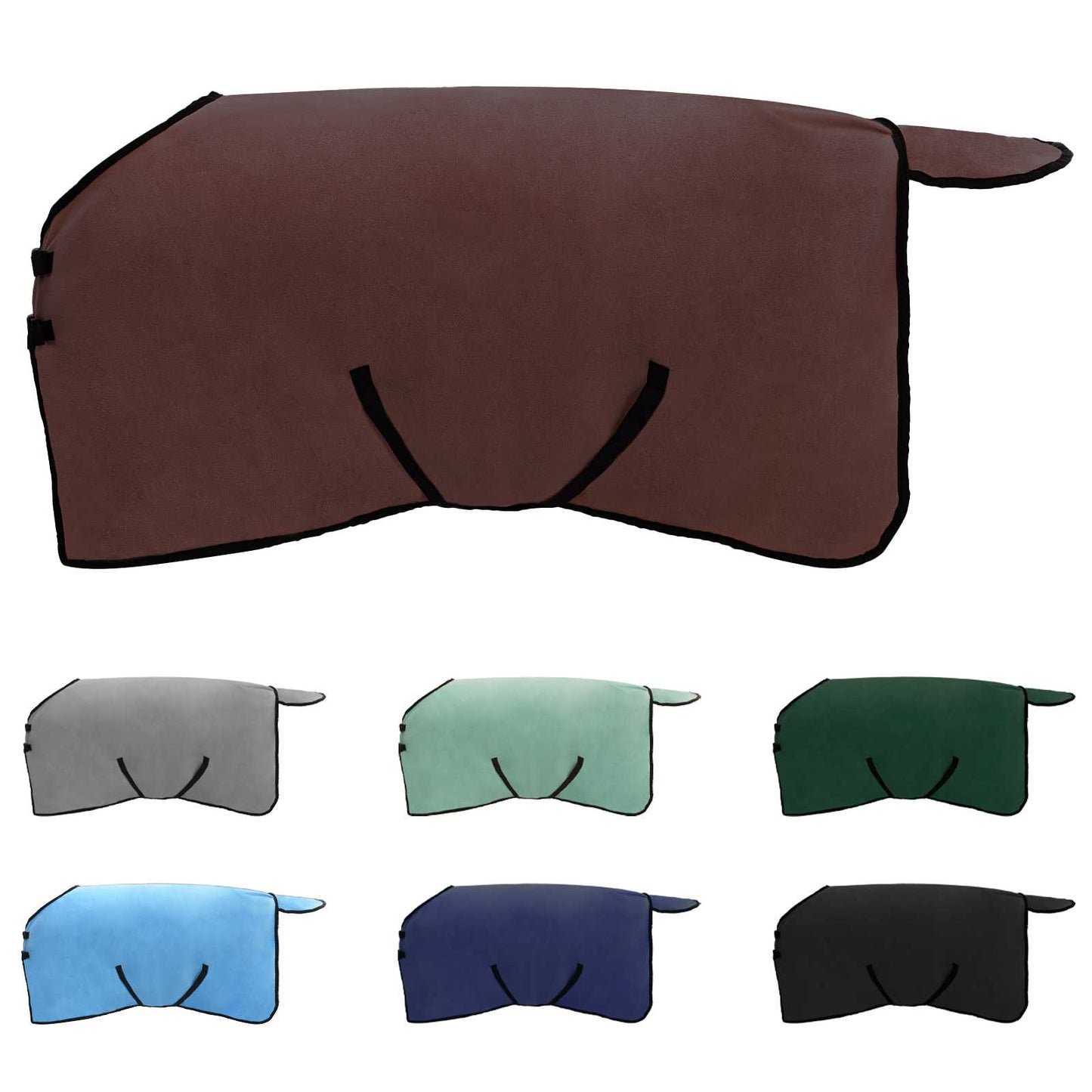 Hestepledd Helt mørk brun Polyester