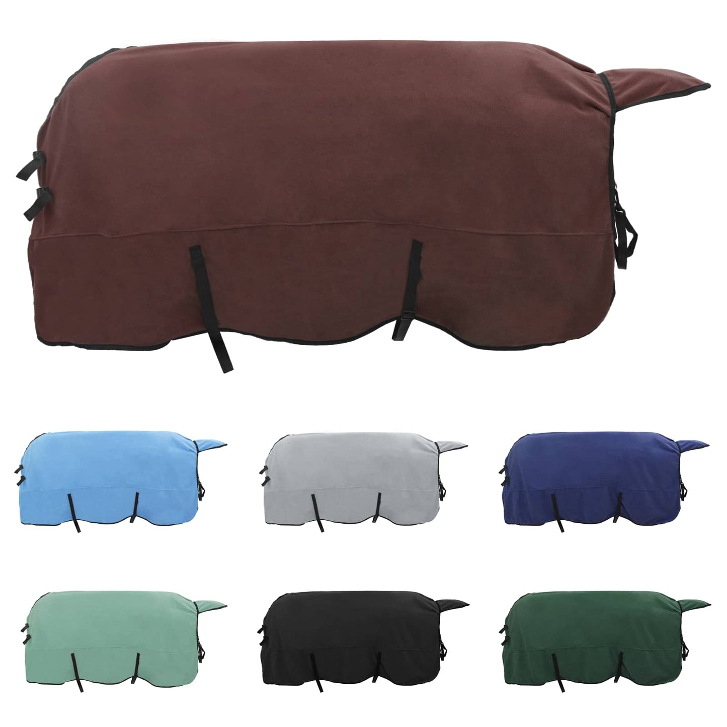 Hestepledd Helt mørk brun 155 cm Polyester