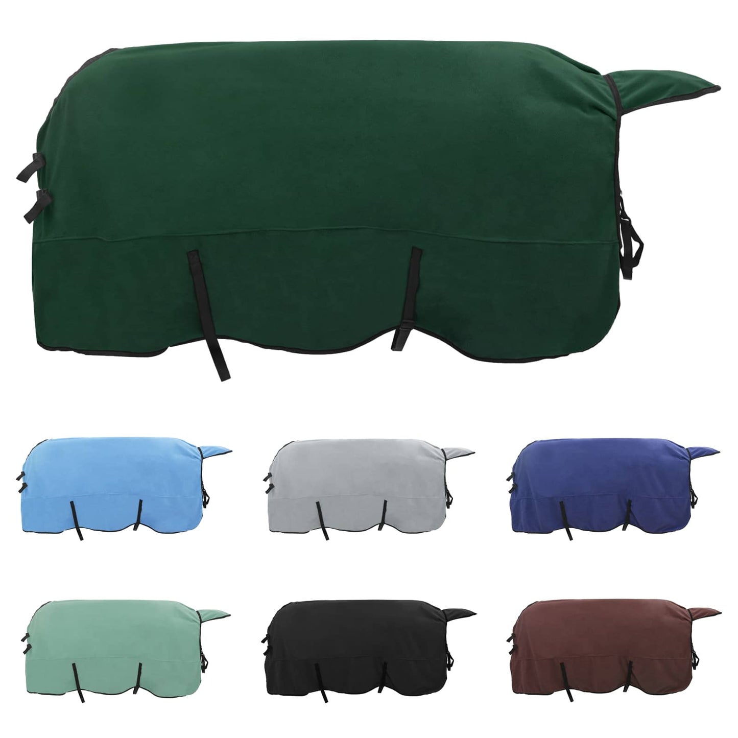 Hestepledd Kraftig mørk grønn 135 cm Polyester