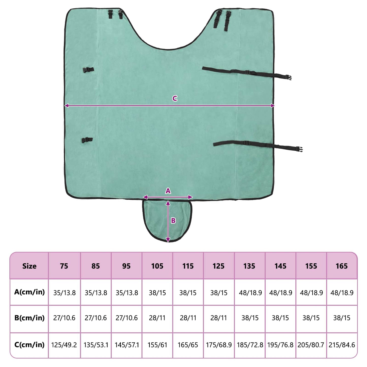 Hestepledd Spesiell grønn Polyester
