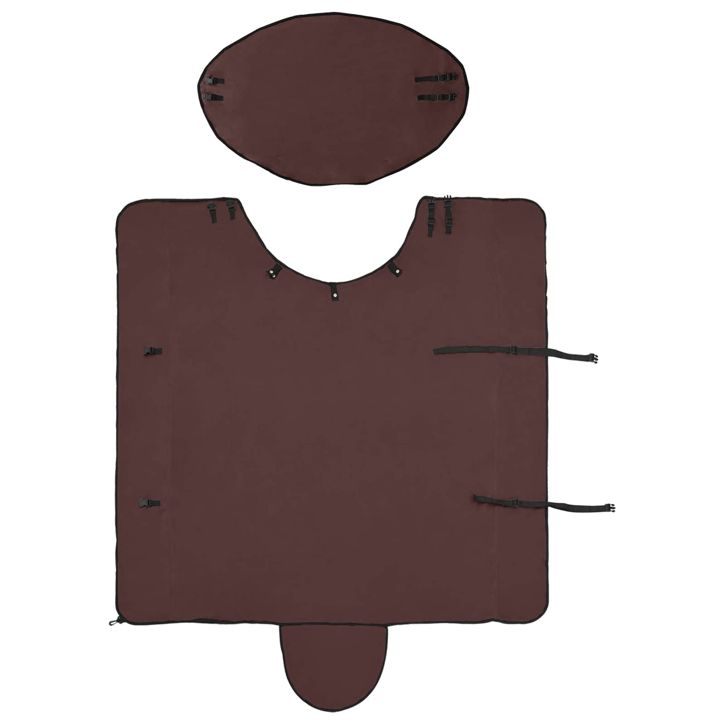 Hestepledd Helt mørk brun 125 cm Polyester