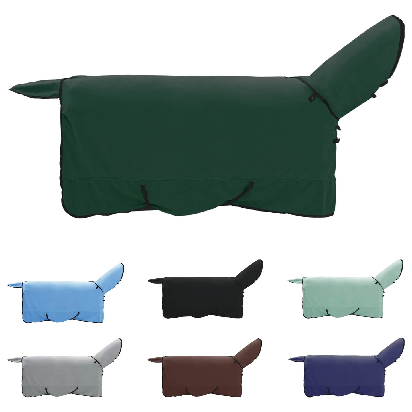 Hestepledd Kraftig mørk grønn Polyester