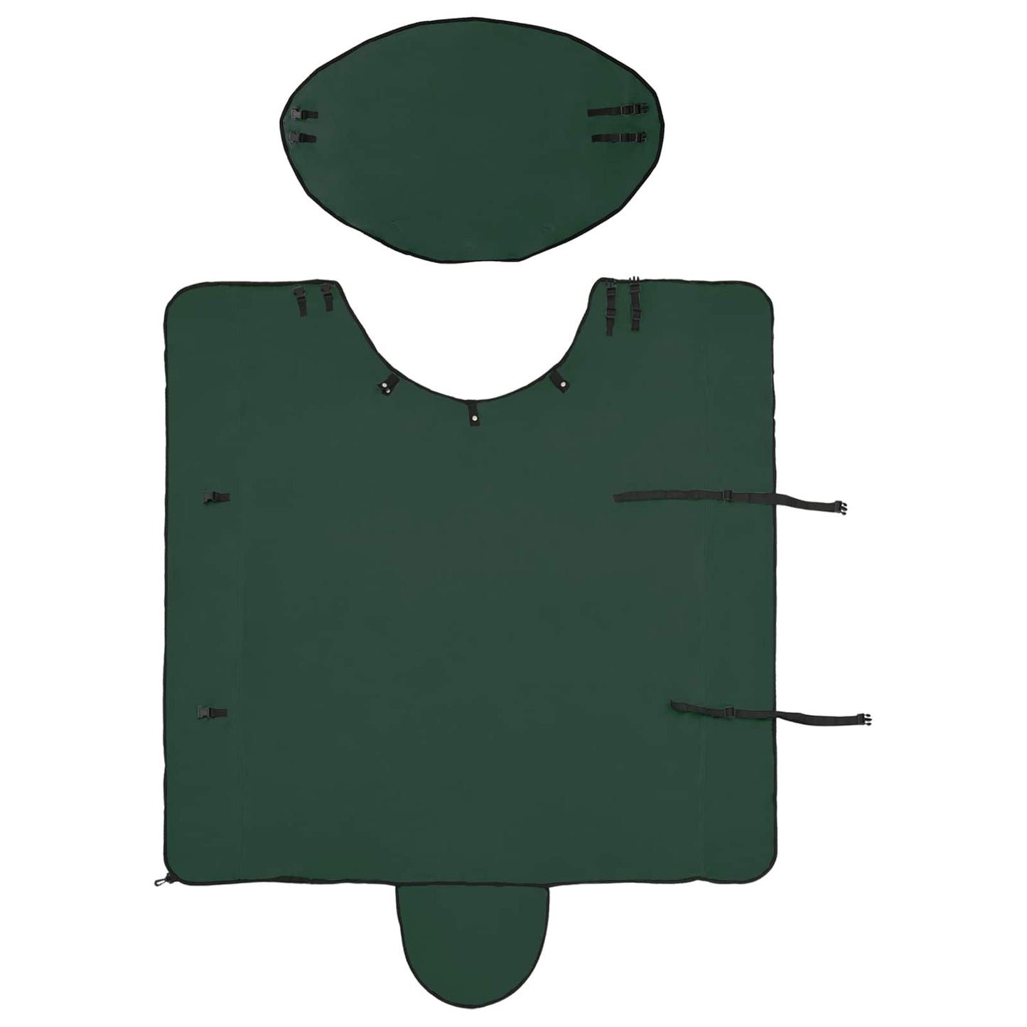 Hestepledd Kraftig mørk grønn Polyester