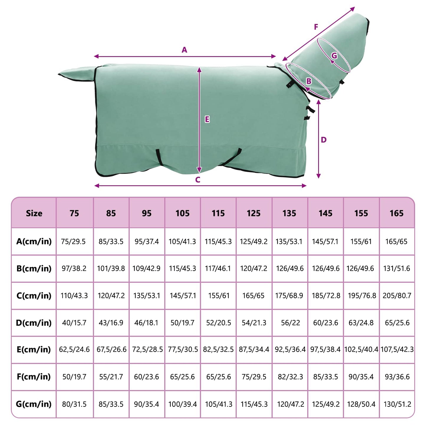 Hestepledd Spesiell grønn 145 cm Polyester