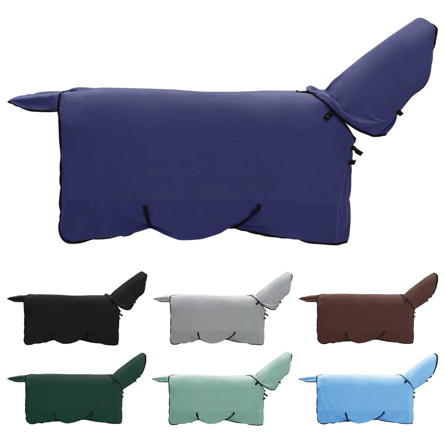 Hestepledd Marineblå 145 cm Polyester