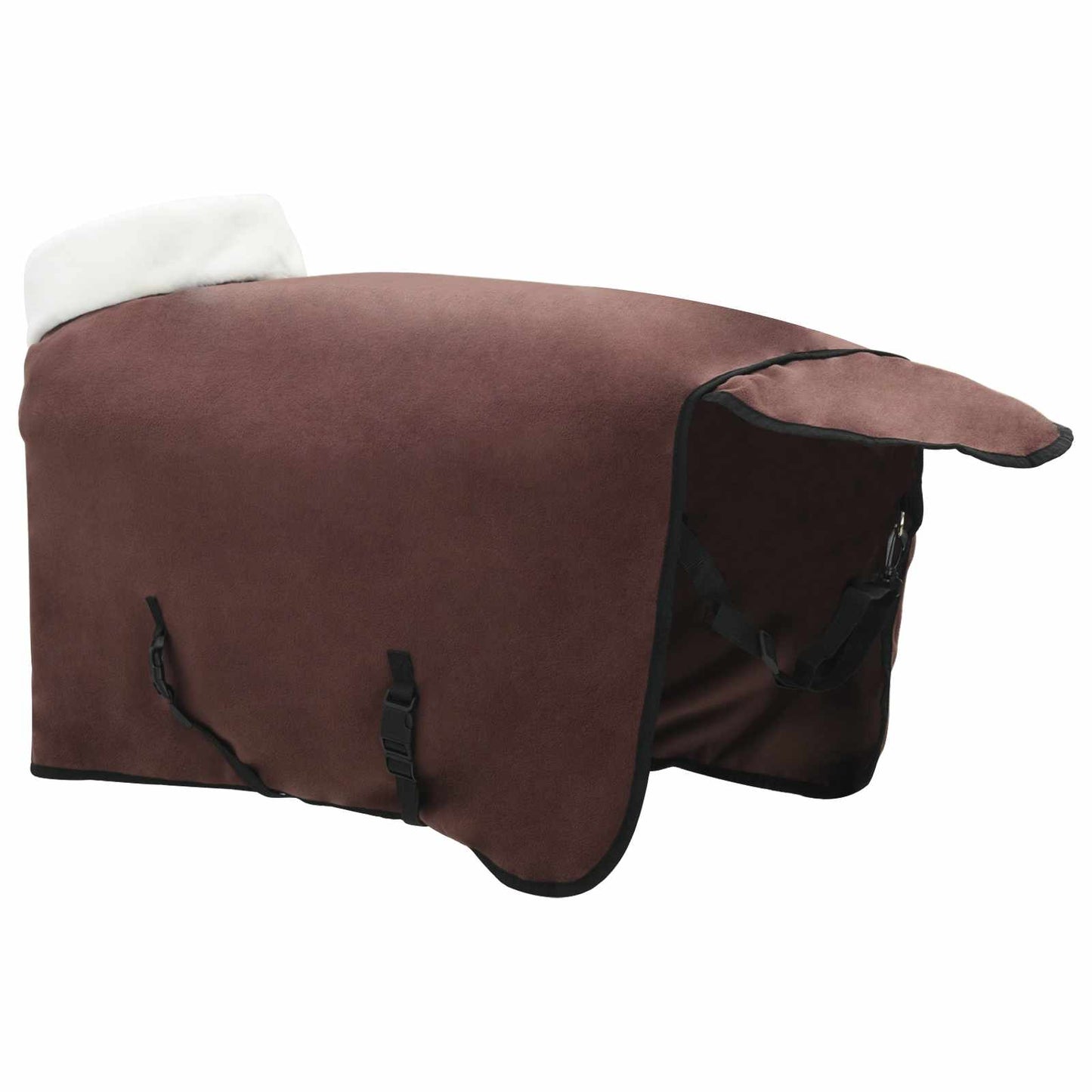 Hestepledd Helt mørk brun 105 cm Polar fleece