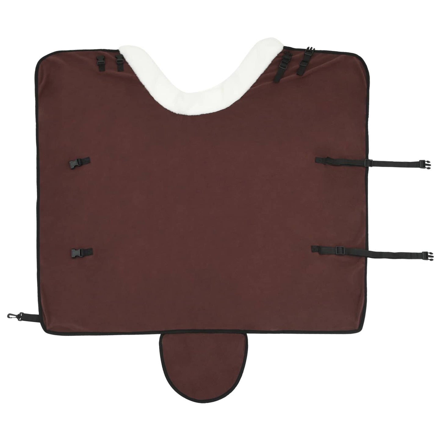 Hestepledd Helt mørk brun 105 cm Polar fleece