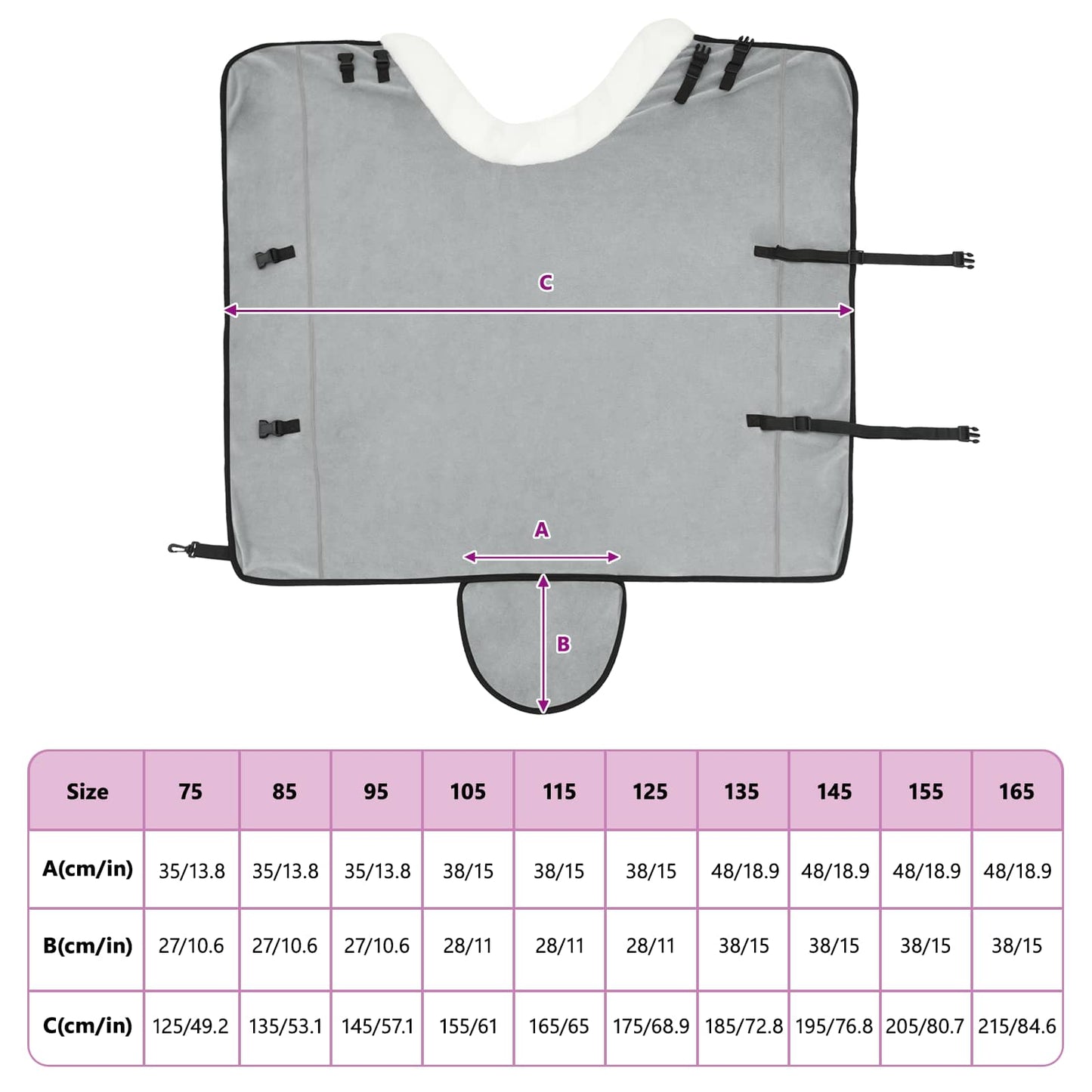 Hestepledd Kraftig mørk grønn 145 cm Polar fleece