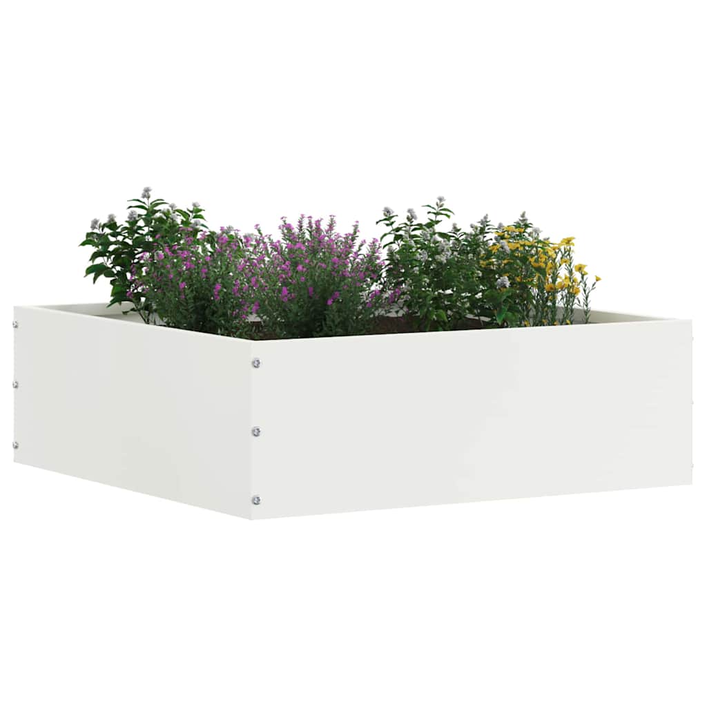 Gjerdekant 6 pcs Hvit 40 x 40 x 13 cm Stål