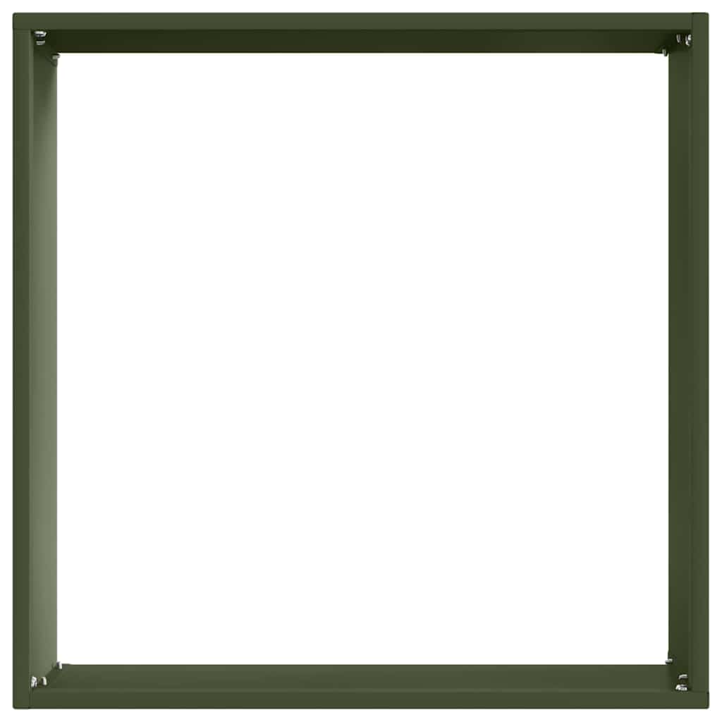 Gjerdekant Olivengrønn 40 x 40 x 13 cm Stål