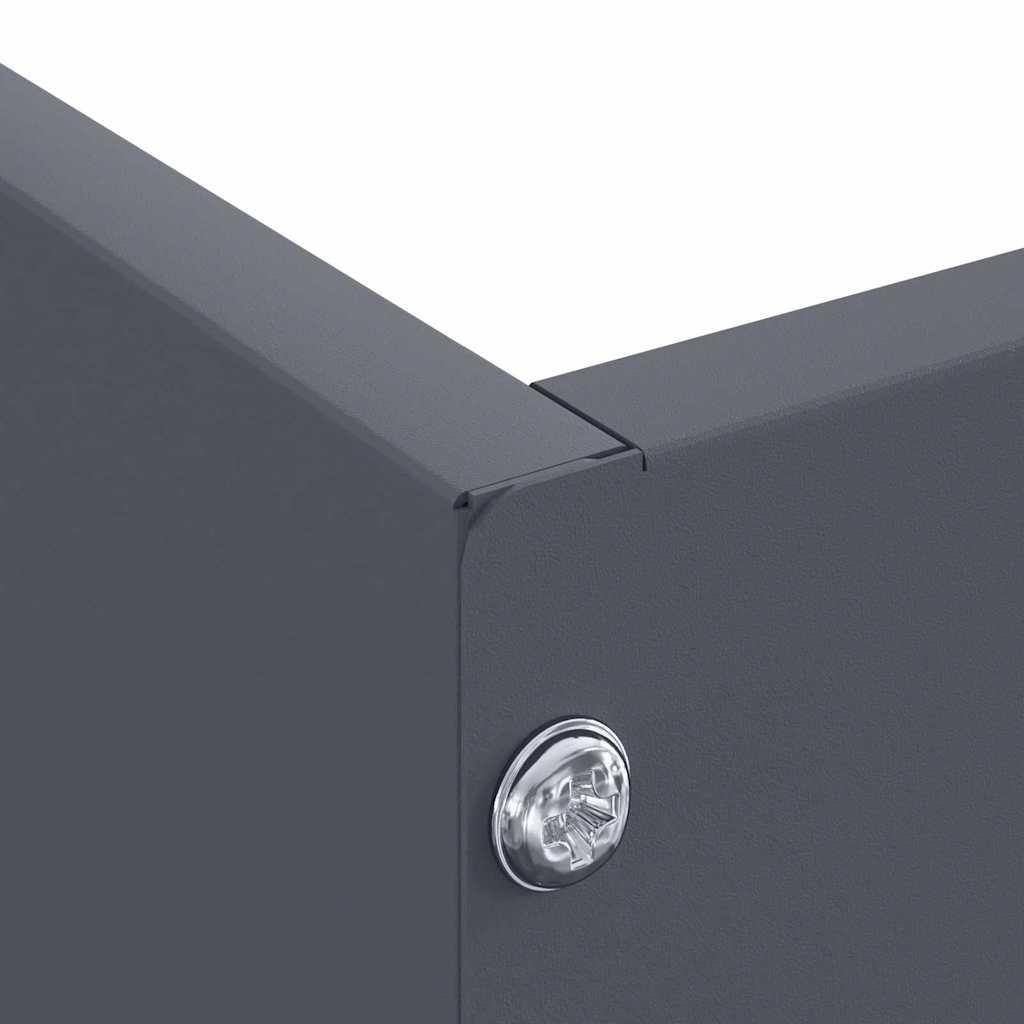 Gjerdekant 6 pcs Antrasitt 60 x 60 x 13 cm Stål