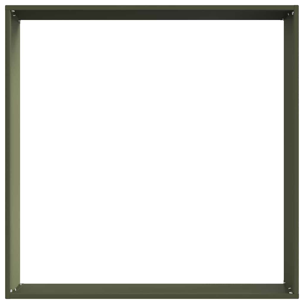 Gjerdekant Olivengrønn 60 x 60 x 13 cm Stål