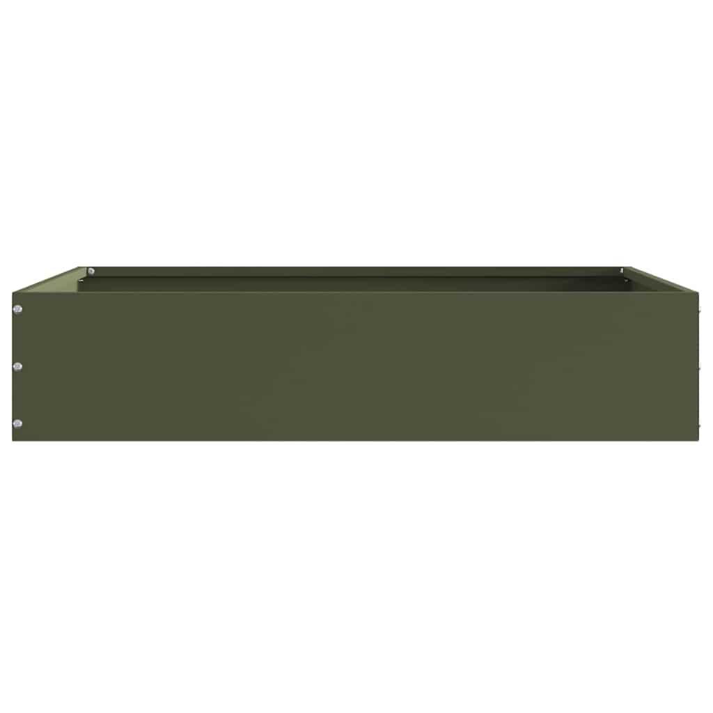 Gjerdekant 6 pcs Olivengrønn 60 x 60 x 13 cm Stål