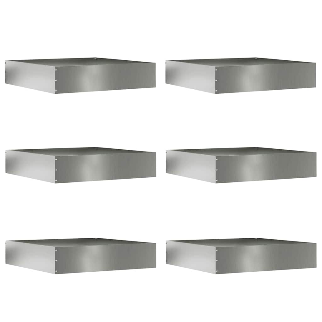 Gjerdekant 6 pcs sølv 60 x 60 x 13 cm Galvanisert Stål