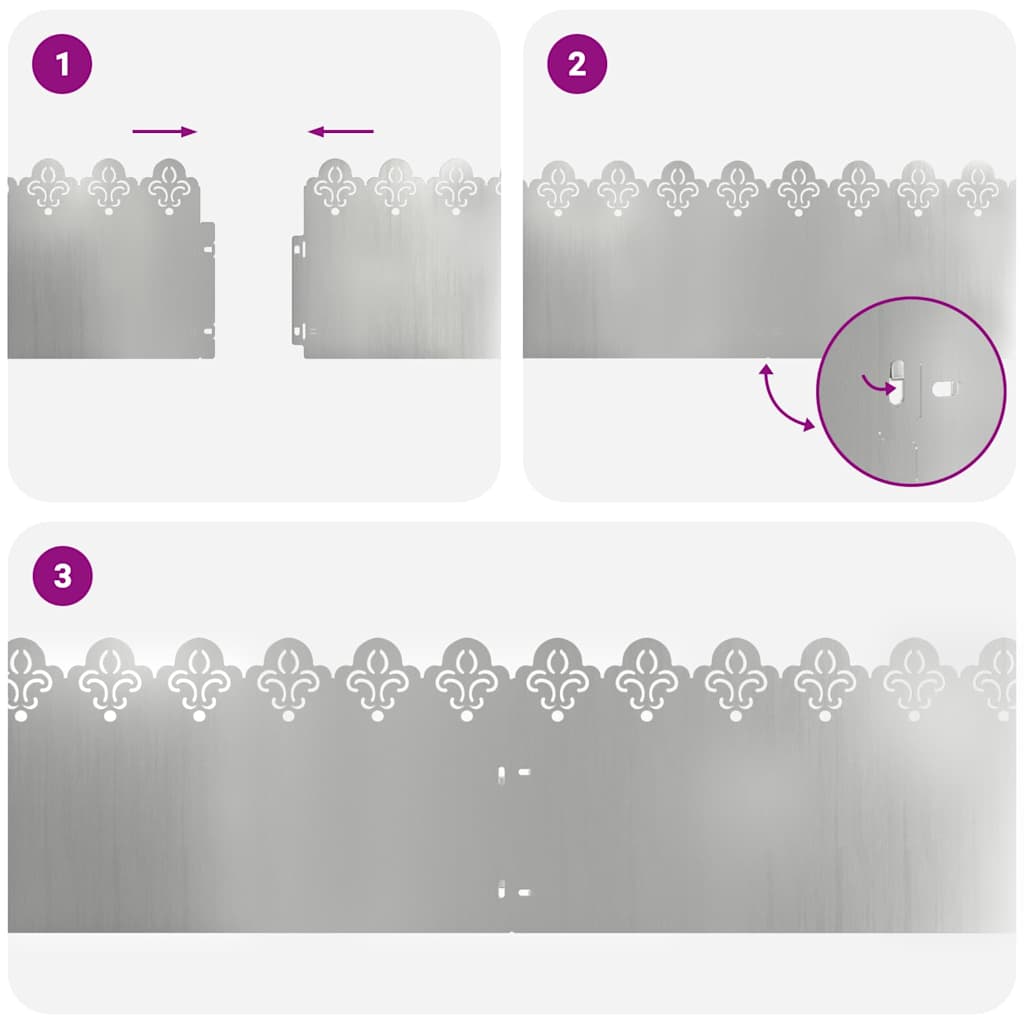 Plenkanter 30 pcs sølv 103 x 0,05 x 22 cm Galvanisert Stål
